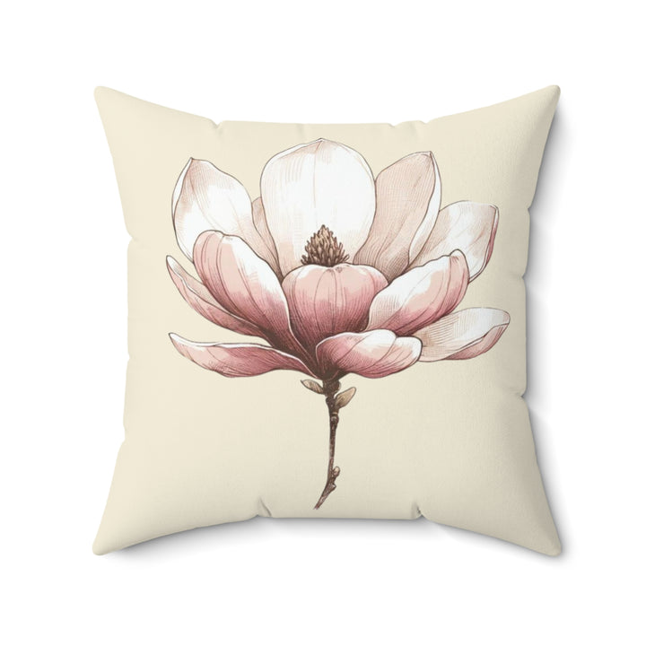 Magnolia Faux Suede Square Pillow