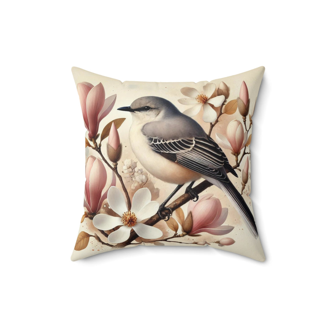 Mockingbird and Magnolias Faux Suede Square Pillow