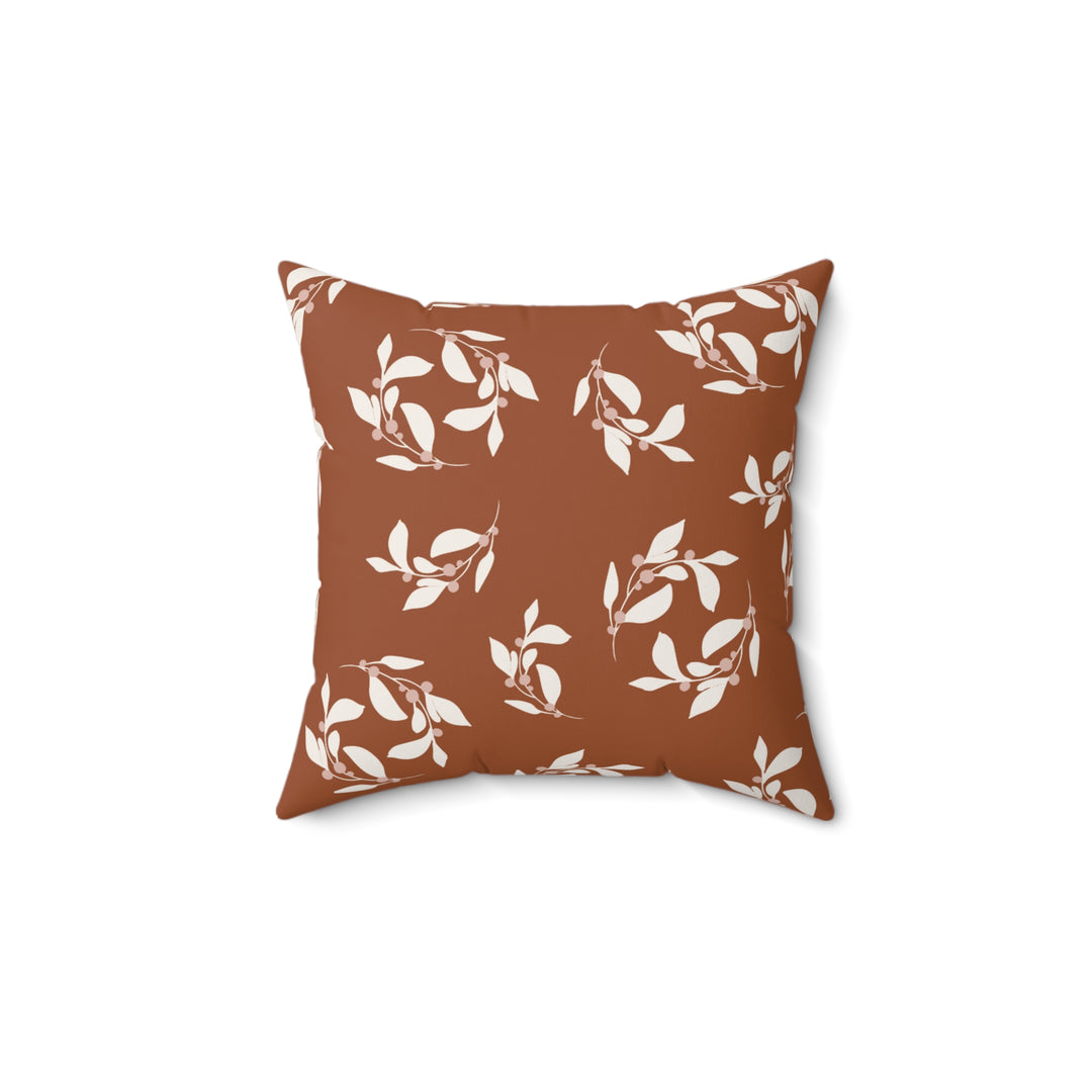 Warm Home Faux Suede Square Pillow