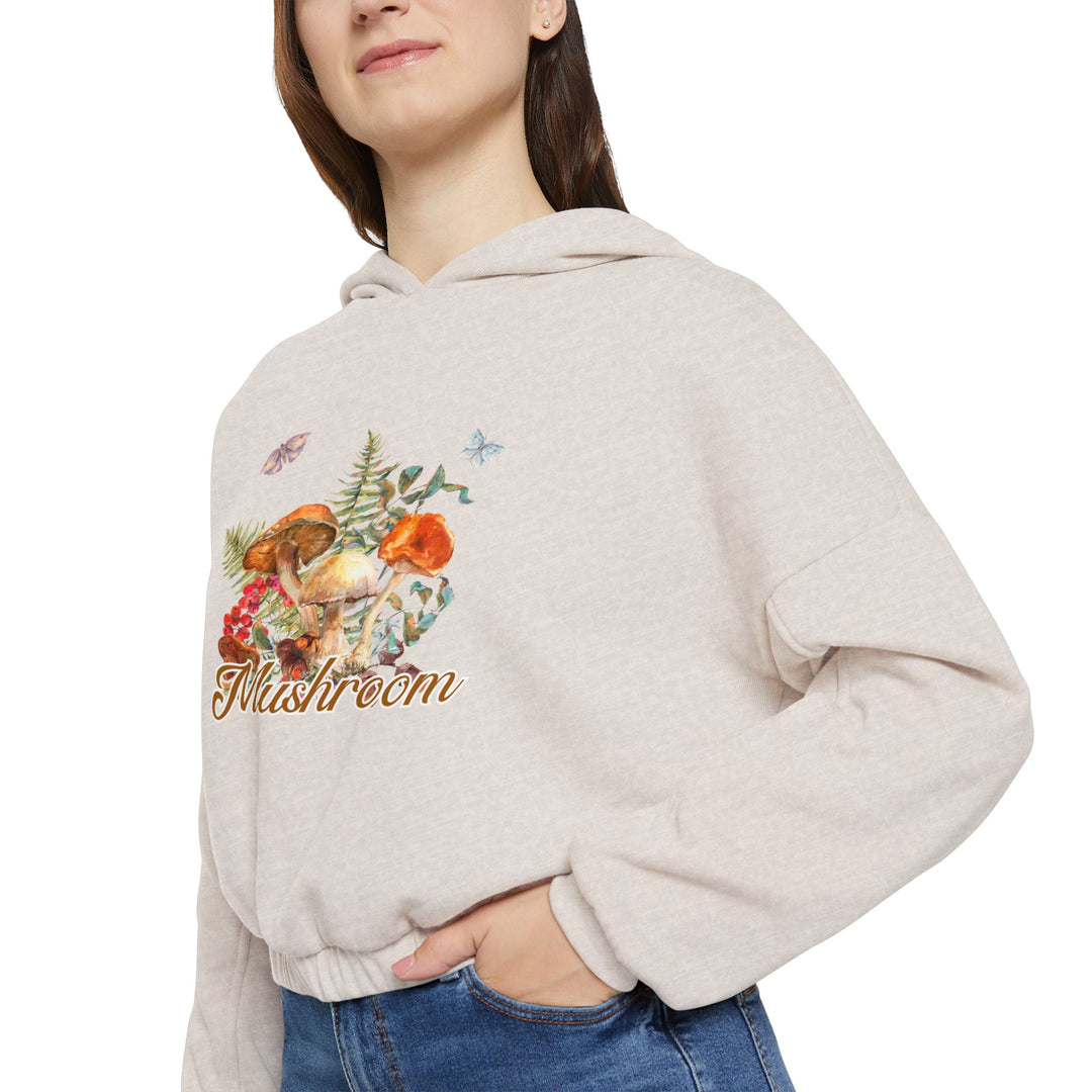 Mushroom Women's Cinched Bottom Hoodie