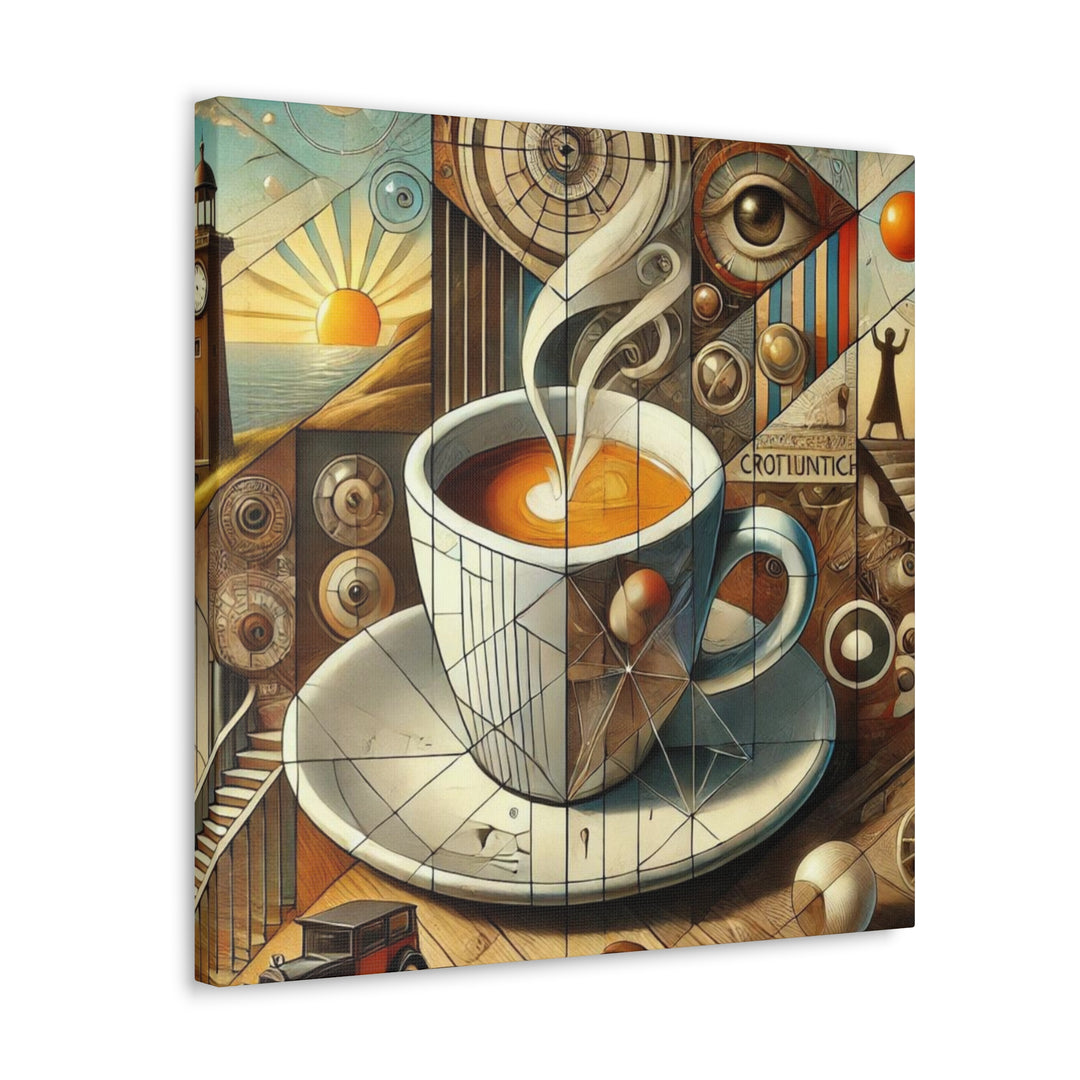 Abstract Coffee Time Canvas Gallery Wraps