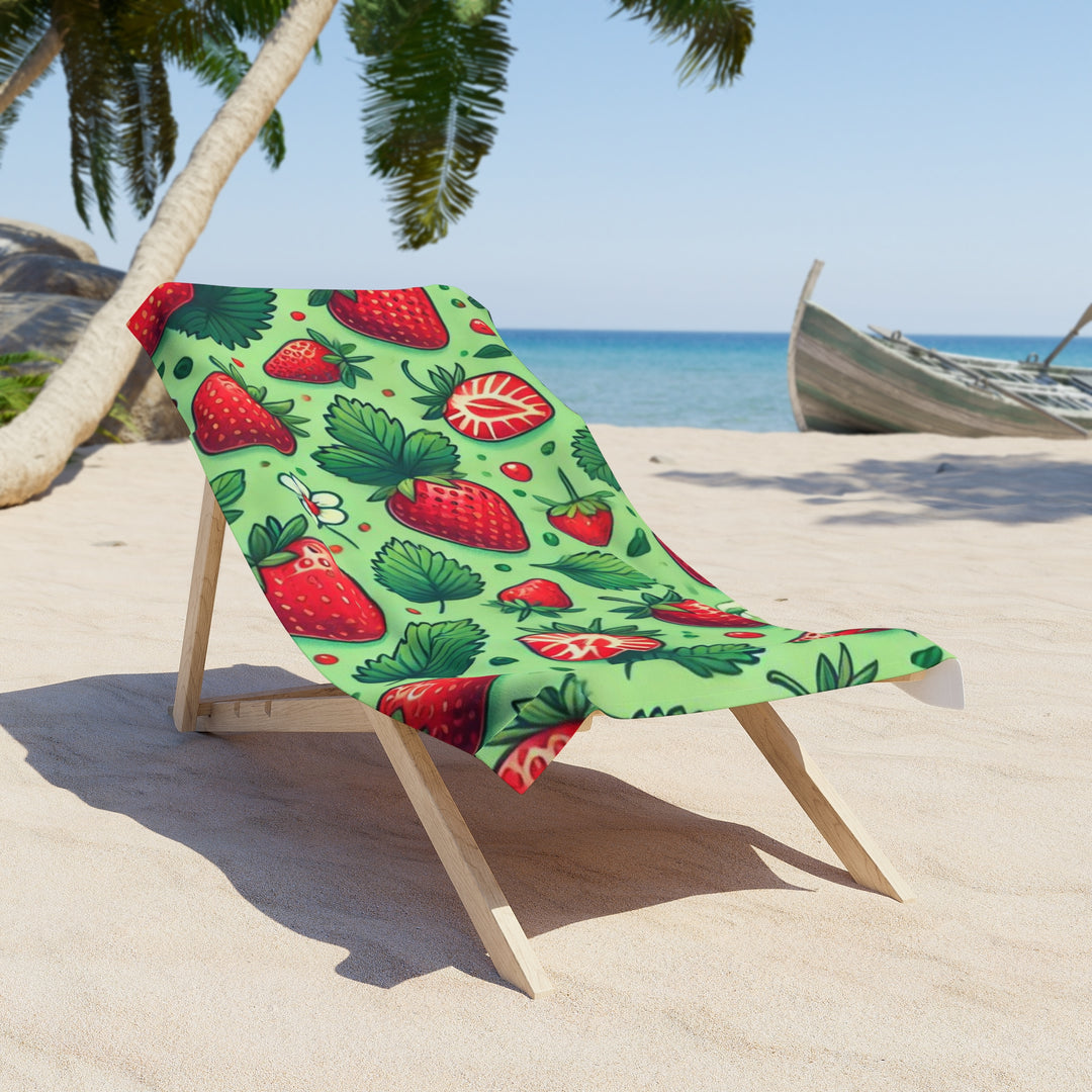 Strawberries Beach Towel