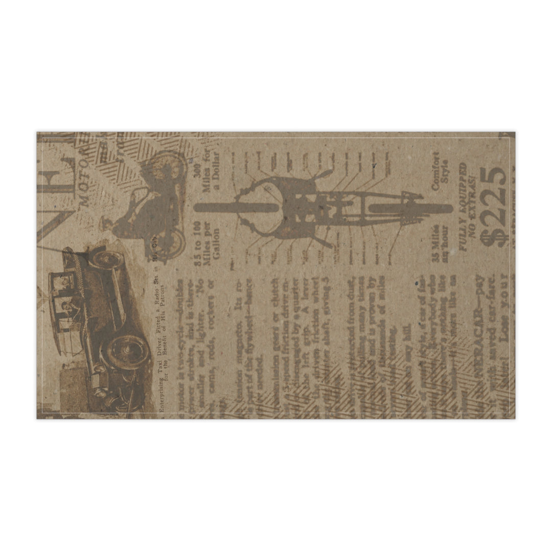 Vintage Newspaper Print Kitchen Towel