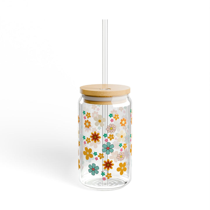 Flower Power Sipper Glass, 16oz