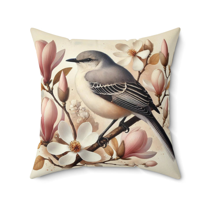 Mockingbird and Magnolias Faux Suede Square Pillow