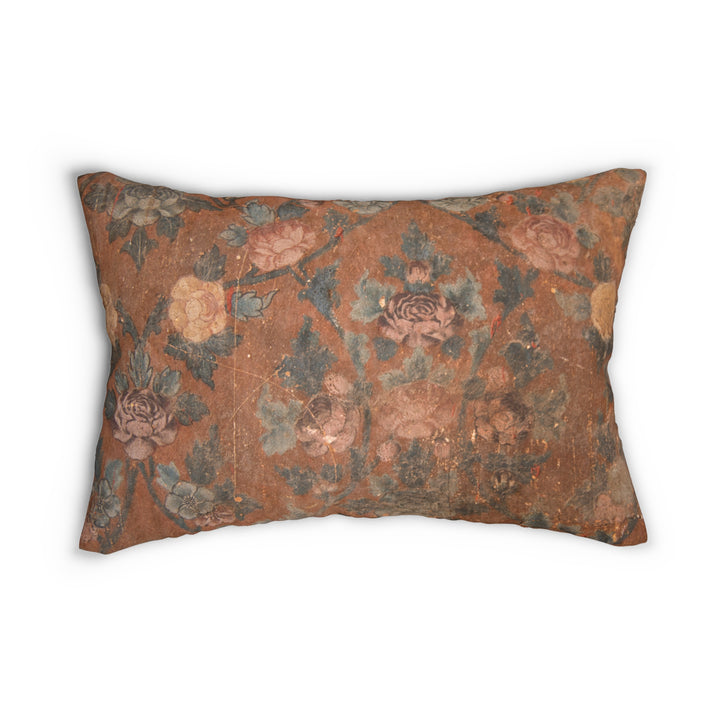 Rust and Rose Spun Polyester Lumbar Pillow