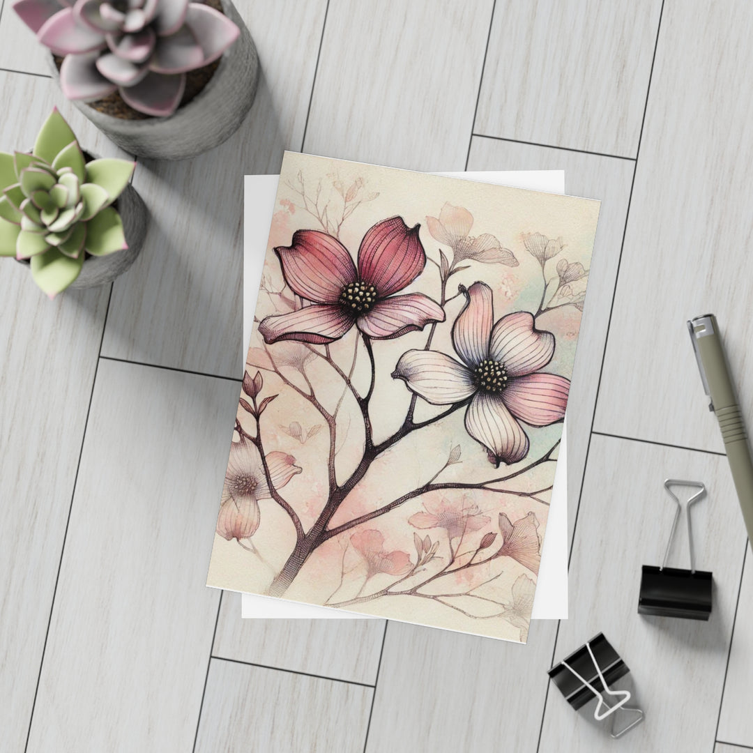 Beautiful Dogwood Branch Postcard Bundles (envelopes included)