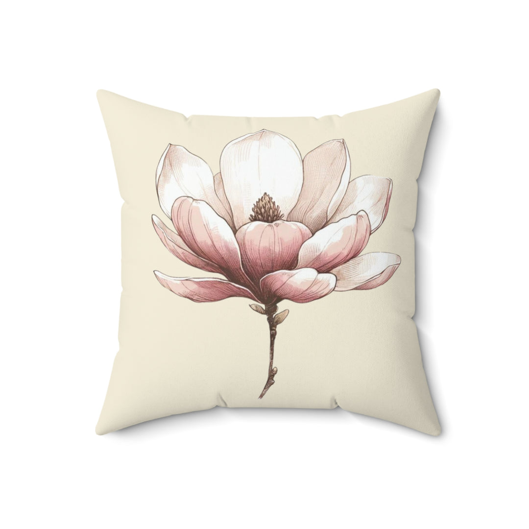 Magnolia Faux Suede Square Pillow