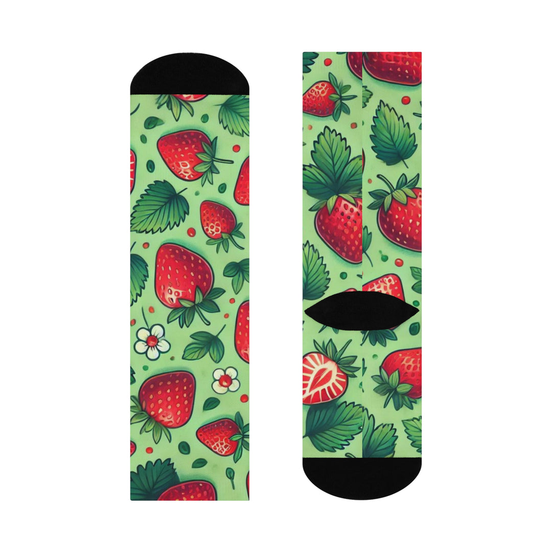 Strawberries Cushioned Crew Socks