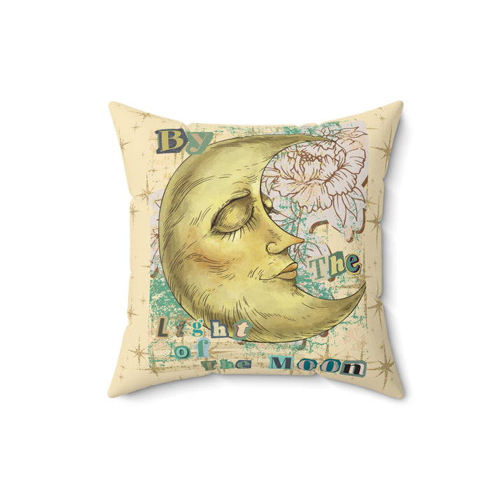 Light of the Moon Faux Suede Square Pillow