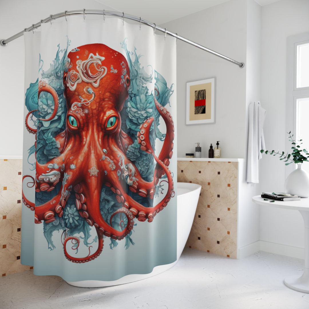 Wild Fierce Octopus Shower Curtain