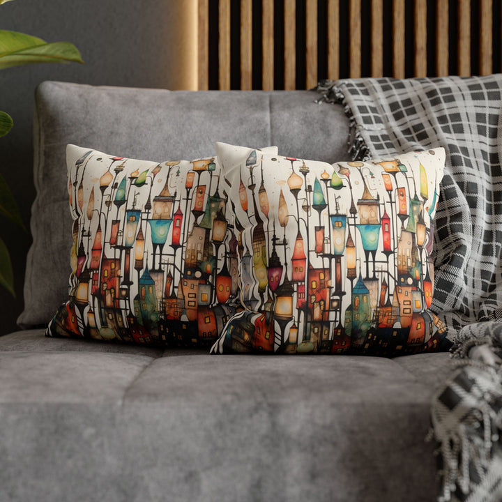 Whimsical City Lights Pillow Case