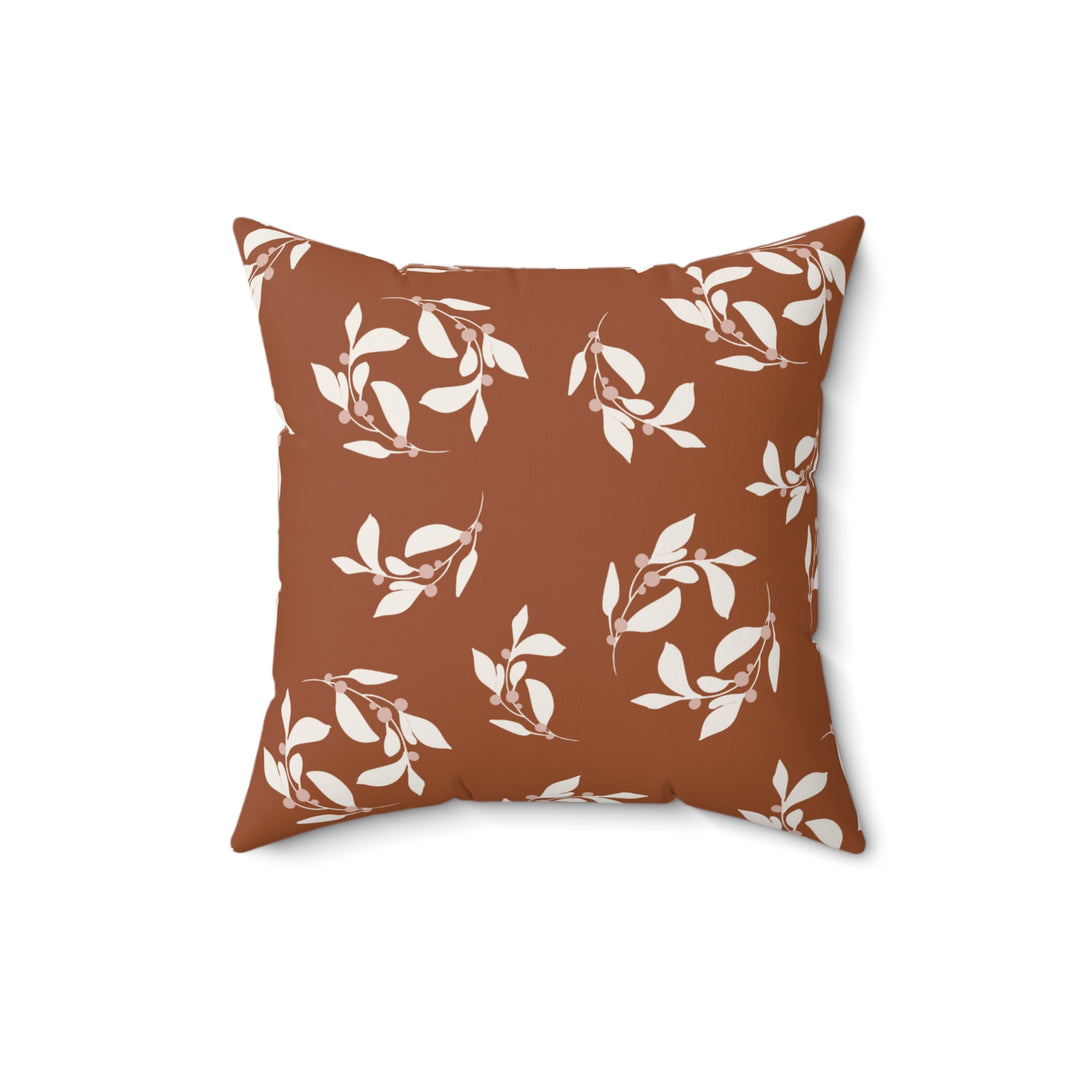 Warm Home Faux Suede Square Pillow