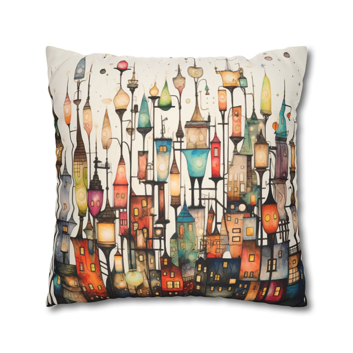 Whimsical City Lights Pillow Case