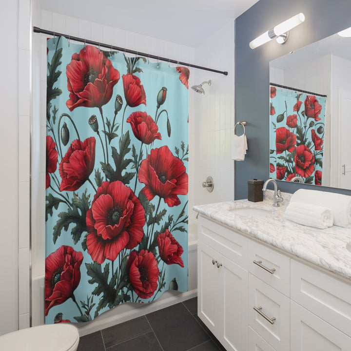 Poppy Blooms Shower Curtains