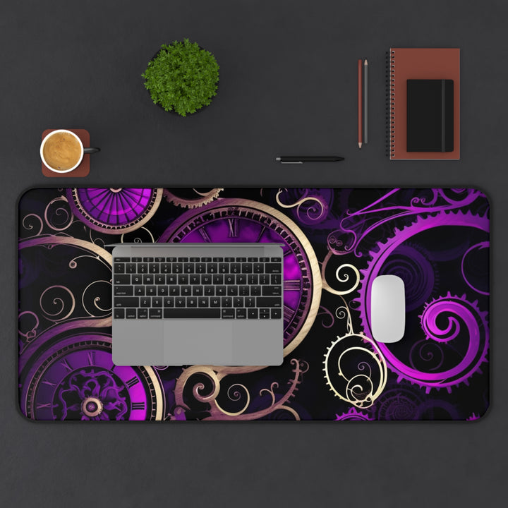 Purple Gears Desk Mat