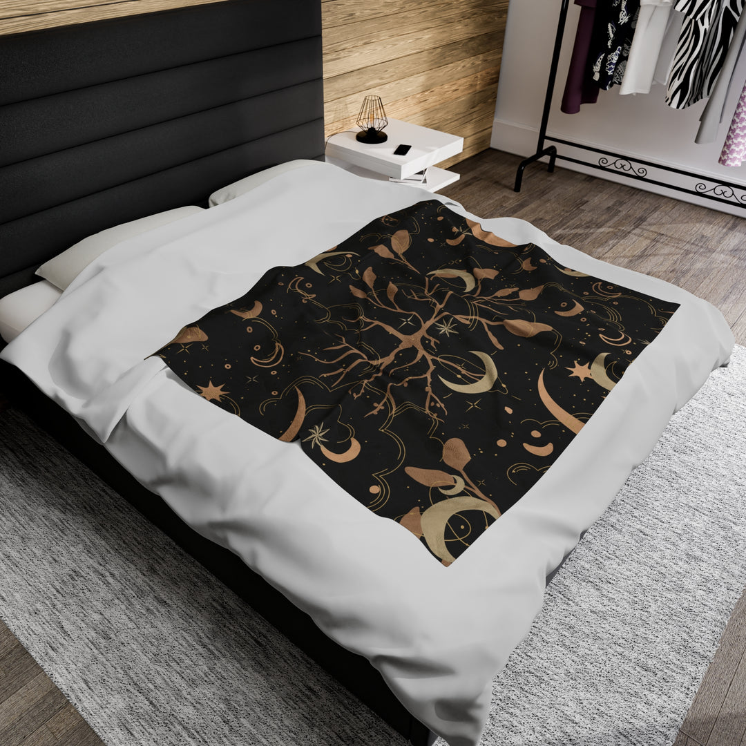 Dark Moon Velveteen Plush Blanket