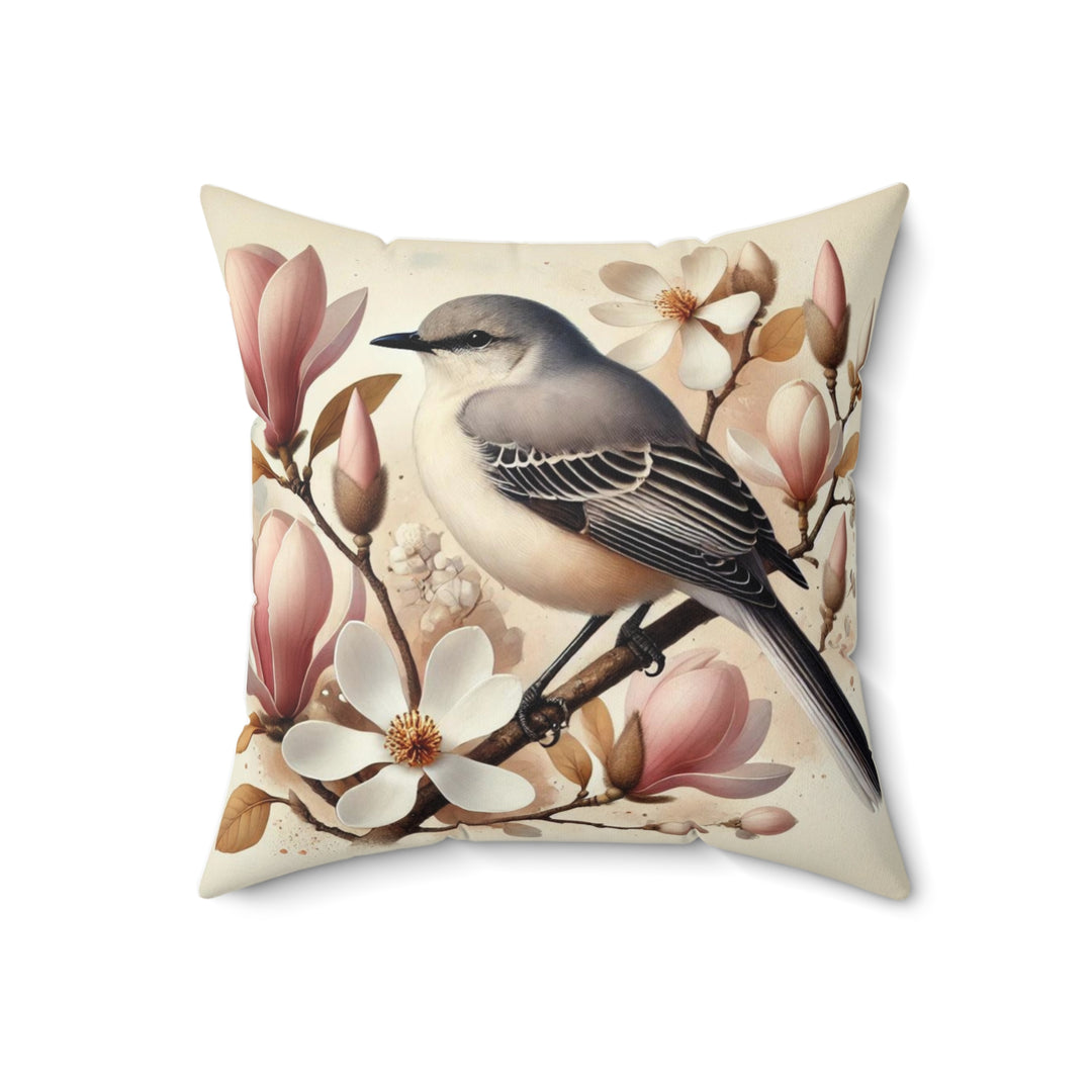 Mockingbird and Magnolias Faux Suede Square Pillow