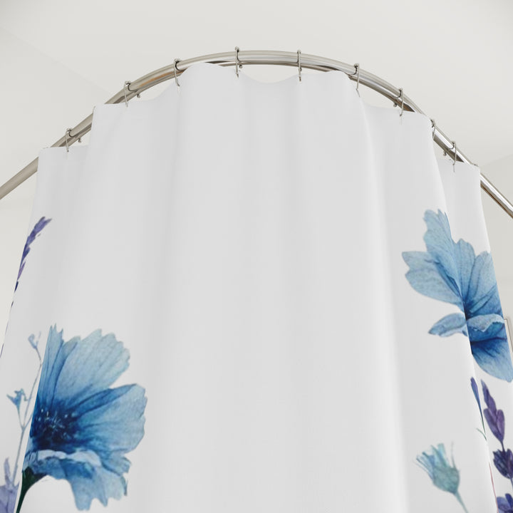 Blue Beauty Shower Curtain