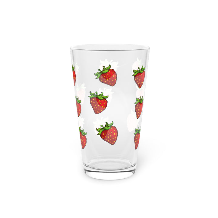 Strawberry Pint Glass, 16oz