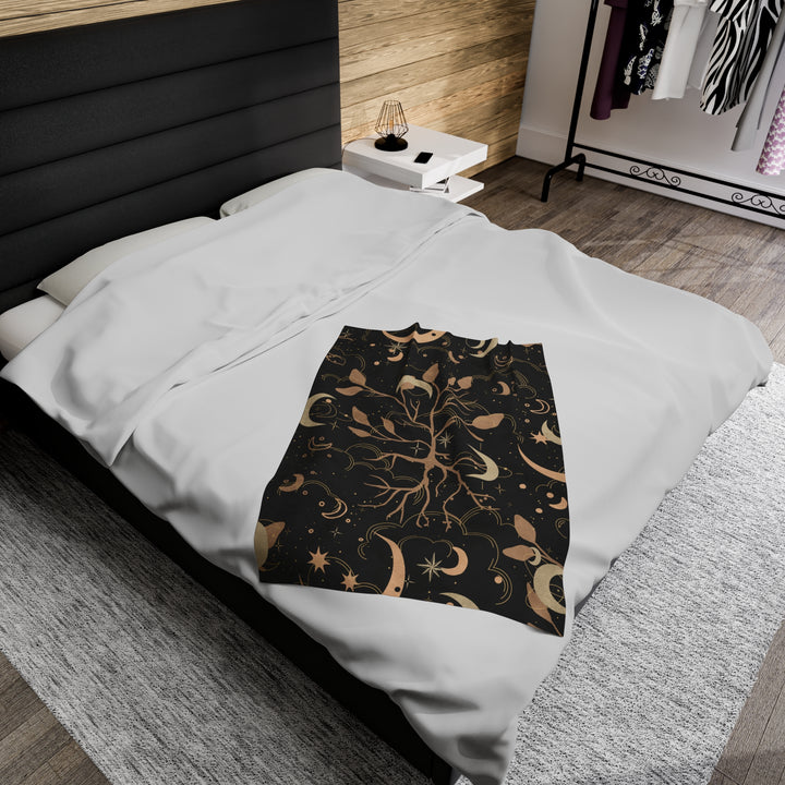 Dark Moon Velveteen Plush Blanket