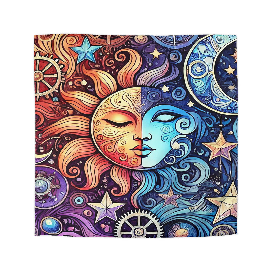 Sun and Moon Microfiber Duvet Cover