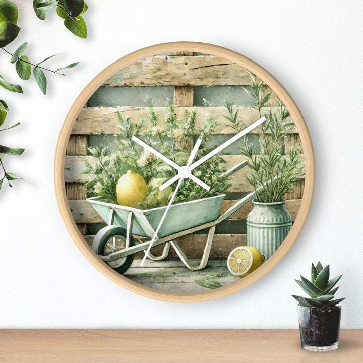 Herbs and Lemons Wall Clock