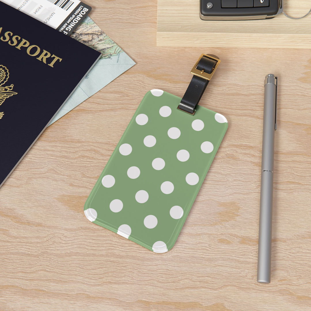 Polka Dot Luggage Tag