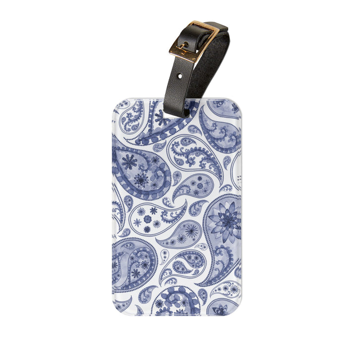 Blue Paisley Luggage Tag