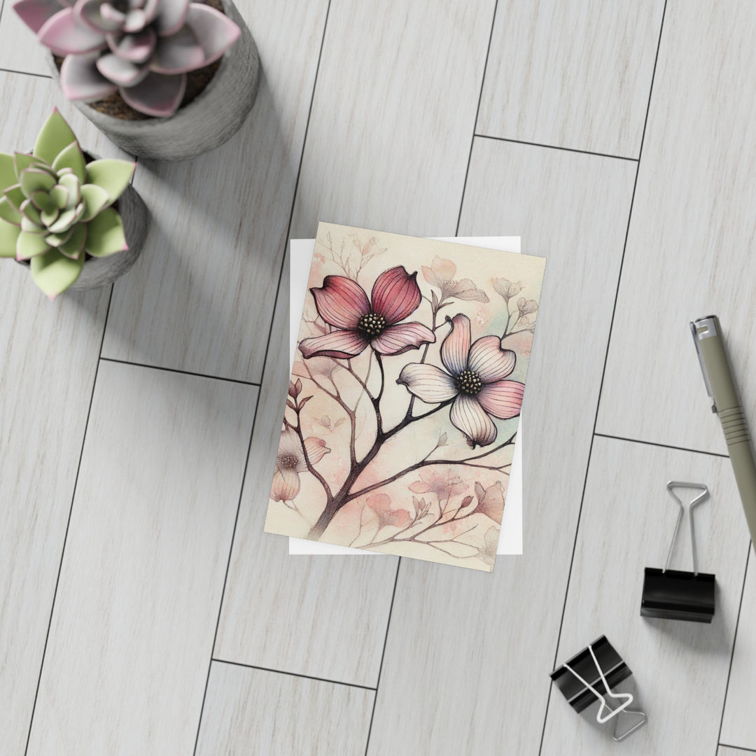 Beautiful Dogwood Branch Postcard Bundles (envelopes included)