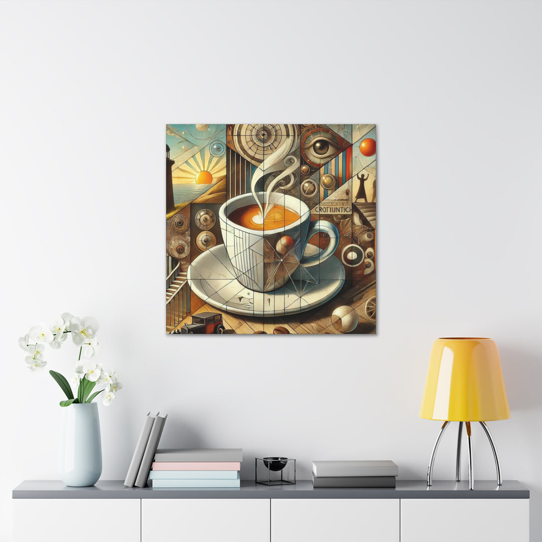 Abstract Coffee Time Canvas Gallery Wraps