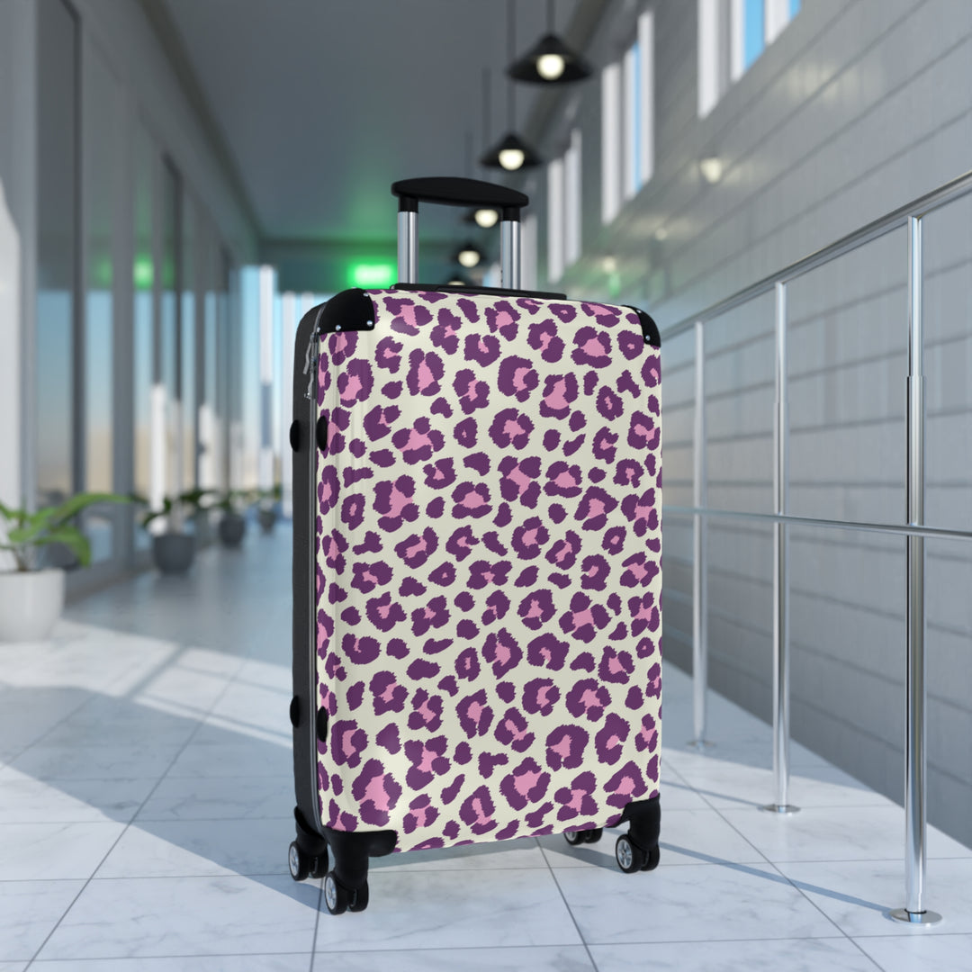 Pink Leopard Suitcase