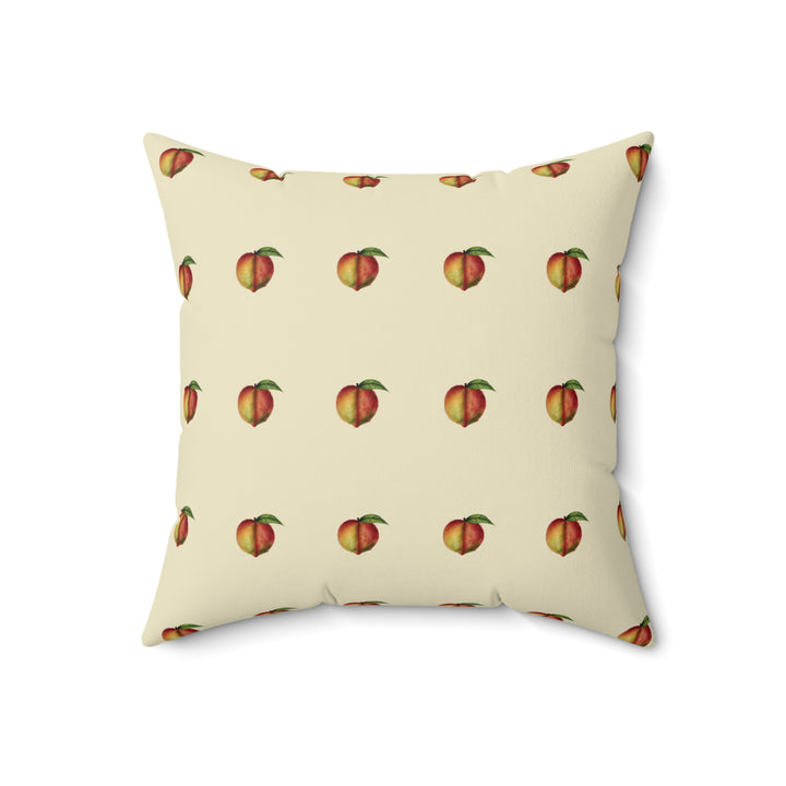 Peaches Faux Suede Square Pillow