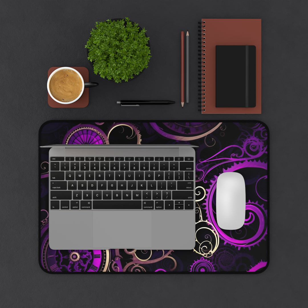 Purple Gears Desk Mat