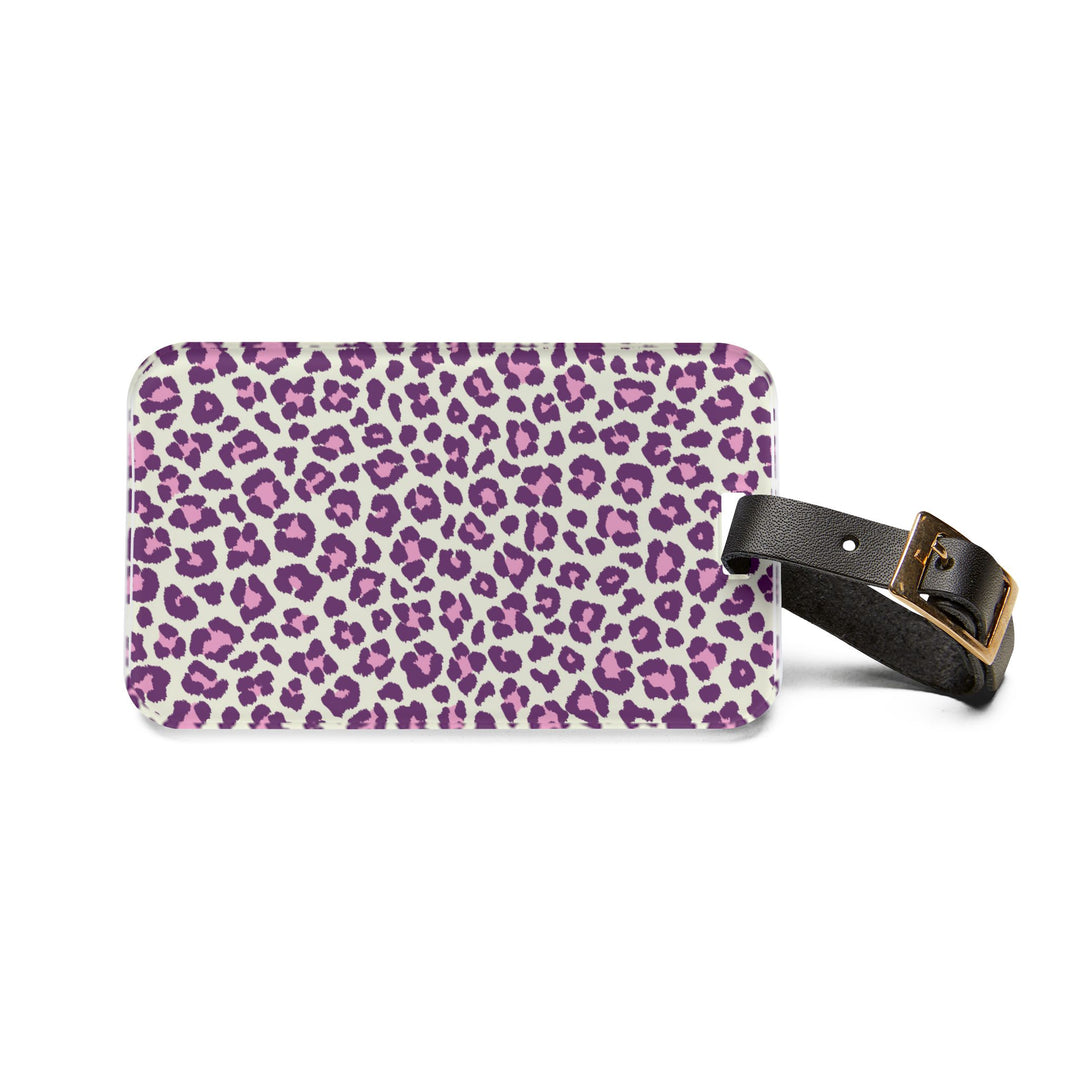 Pink Leopard Luggage Tag