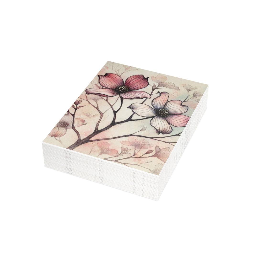 Beautiful Dogwood Branch Postcard Bundles (envelopes included)