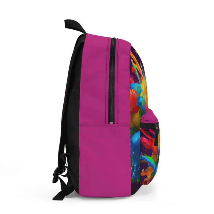 Rainbow Paint Splash Backpack (Pink)