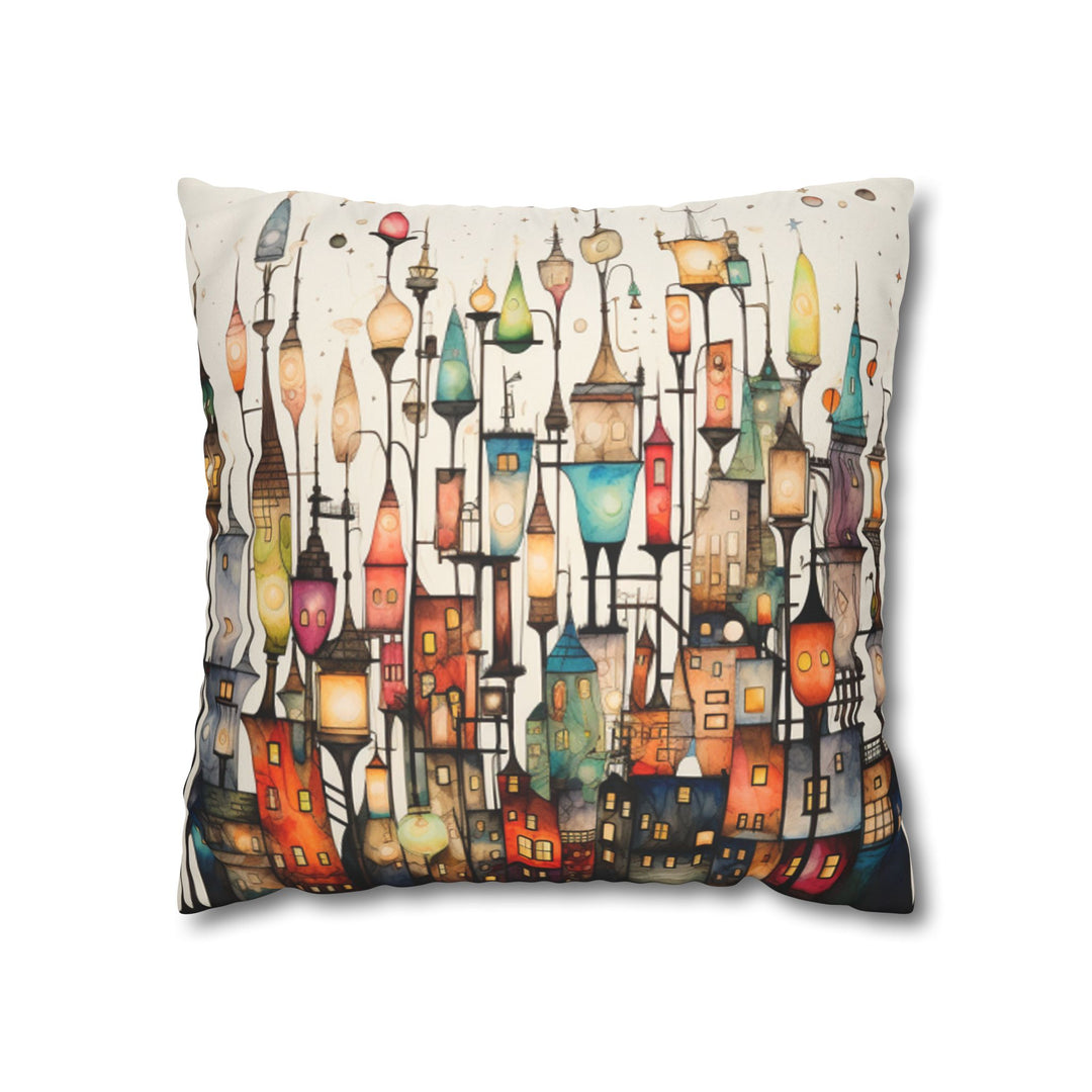 Whimsical City Lights Pillow Case