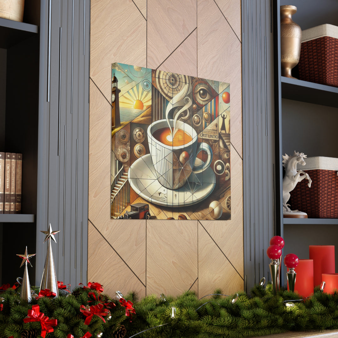 Abstract Coffee Time Canvas Gallery Wraps