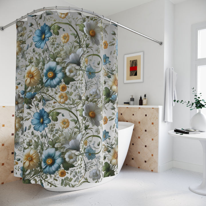 Blue Beauty Shower Curtain