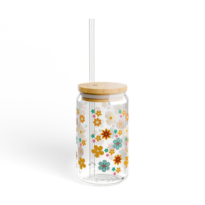 Flower Power Sipper Glass, 16oz