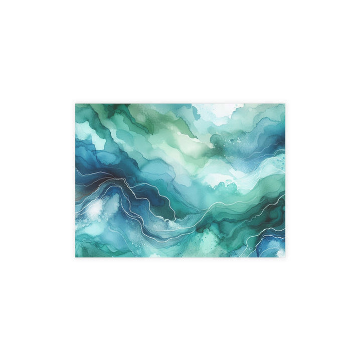 Teal Watercolor Thank You Postcard Bundles (envelopes included)