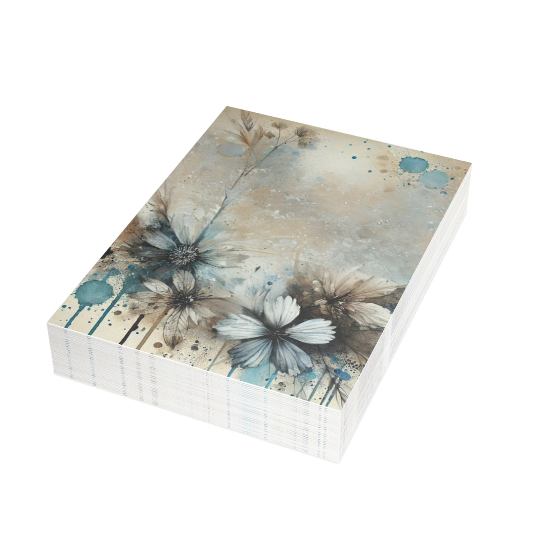 Painted Flowers Postcard Bundles (envelopes included)