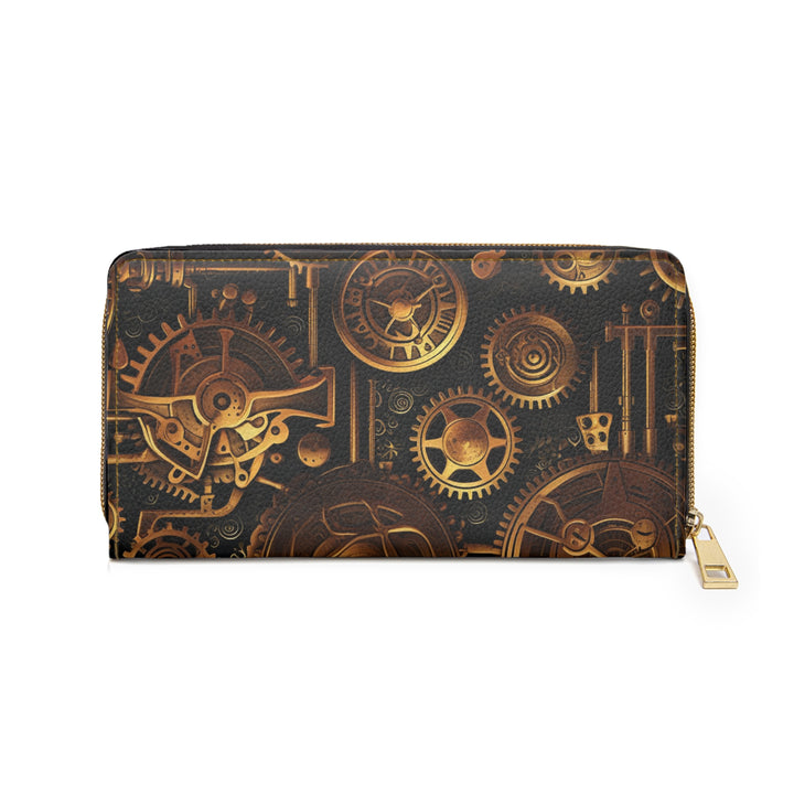 Golden Gears Zipper Wallet