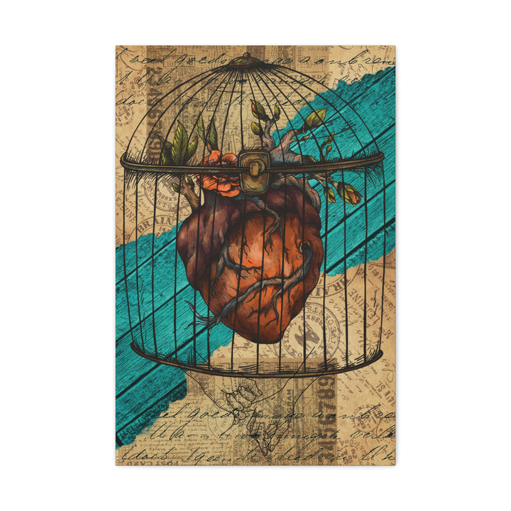 Caged Heart Canvas Gallery Wraps