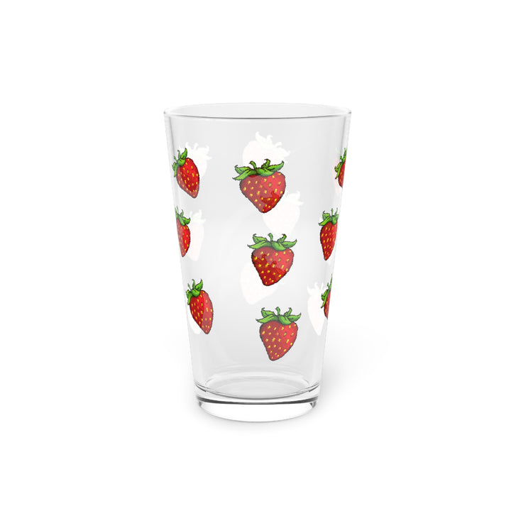 Strawberry Pint Glass, 16oz