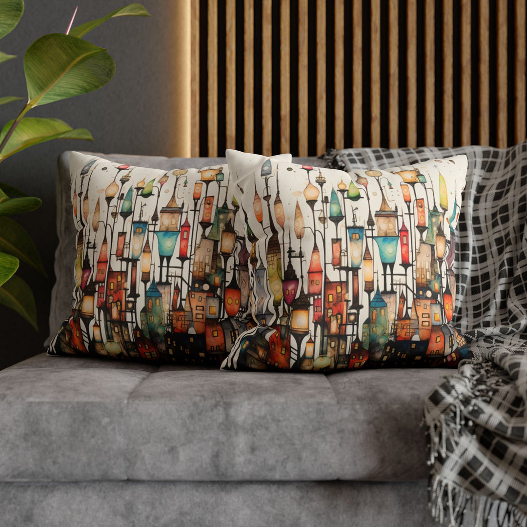 Whimsical City Lights Pillow Case