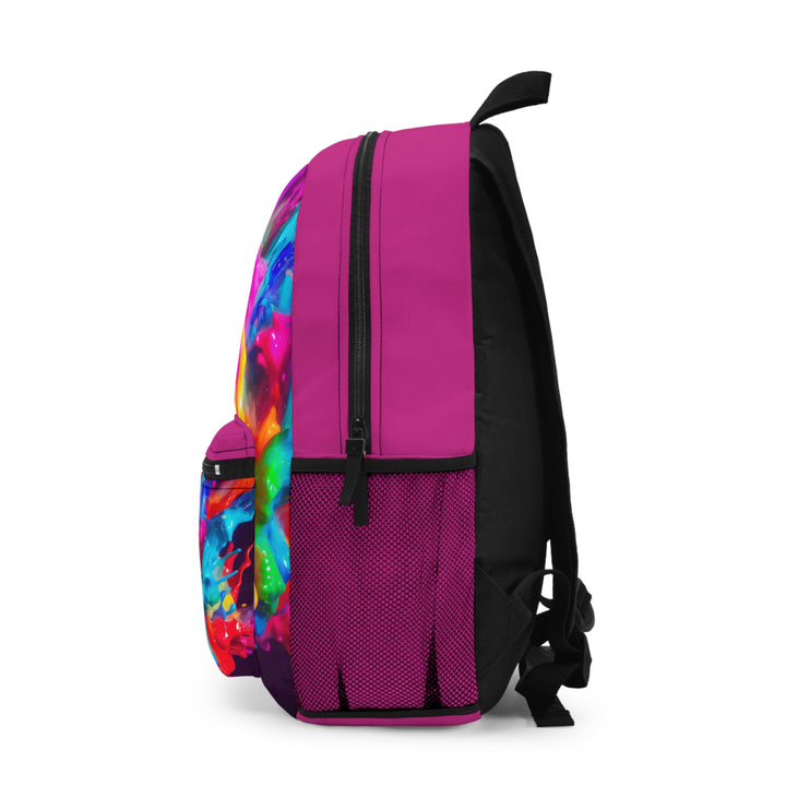 Rainbow Paint Splash Backpack (Pink)