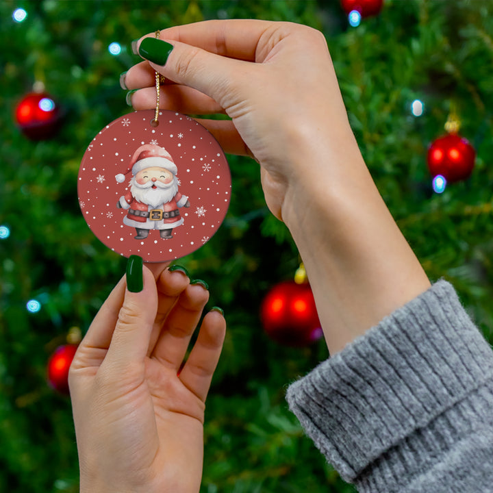 Santa Claus Ceramic Ornament,