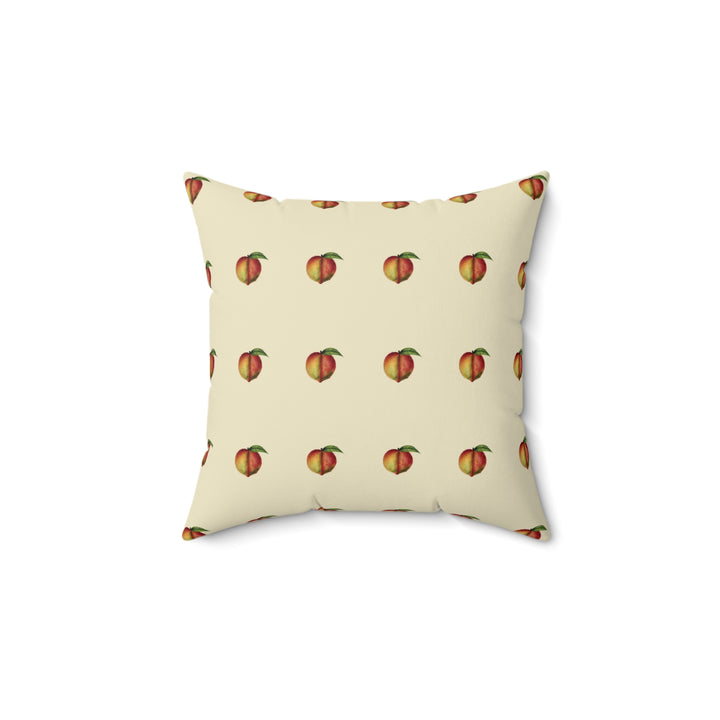 Peaches Faux Suede Square Pillow